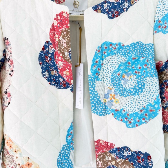 NWT! Chic Lightweight Cropped Quilted Linen Blended Jacket - Picture 2 of 11